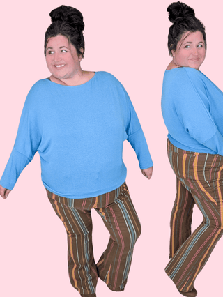 9- Bottoms Denim Judy Blue Western Inspired Striped Flares plus size clothing