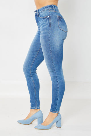 9- Bottoms Denim Judy Blue High Rise Medium-Light Wash Tummy Control Skinny plus size clothing