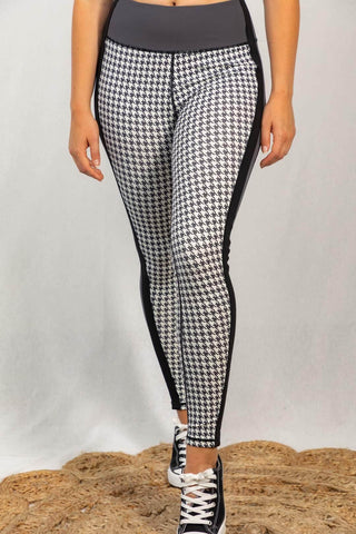 8- Legging/Lounge/Bralette Harper Houndstooth Leggings w/Side Panel Accent plus size clothing