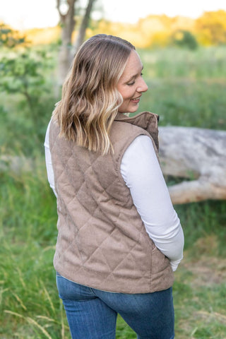 4- Overlayer Tops Remy Quilted Vest in Fall Corduroy (4 Colors) plus size clothing