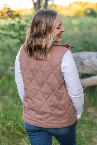 4- Overlayer Tops Remy Quilted Vest in Fall Corduroy (4 Colors) plus size clothing