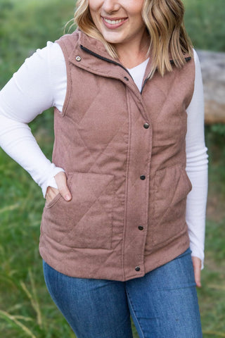 4- Overlayer Tops Remy Quilted Vest in Fall Corduroy (4 Colors) plus size clothing