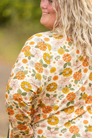 4- Overlayer Tops Tinley Luxe Tissue Weight Cardigan w/Pockets in Florals plus size clothing