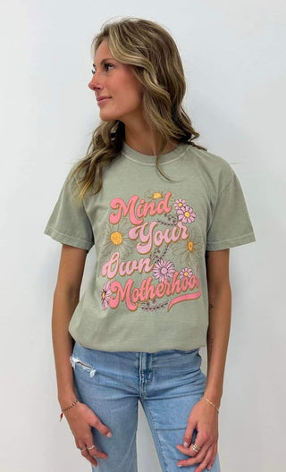 6- Graphic Tops Mind Your Own Motherhood Tee plus size clothing