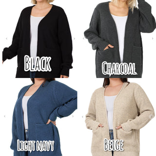 Millie Sweater Cardi w/Patch Pockets (7 colors!)