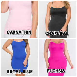 5- Year Round Underlayers Cami Strap Long Tank (Lots of Colors!) plus size clothing