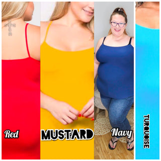 5- Year Round Underlayers Cami Strap Long Tank (Lots of Colors!) plus size clothing