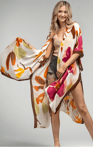 KIMONO Alaia Fall Watercolor Floral Kimono