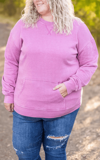 4- Overlayer Tops Addison Vintage Wash Pocket Pullover (5 Colors) plus size clothing