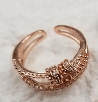 12- Accessories & Gifts ***Adjustable Rose Gold Stud + Rings Fidget Ring plus size clothing