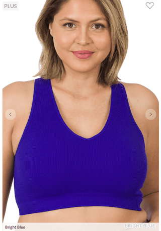 Remy Ribbed V-Neck Brami/Bralette (LOTS OF COLORS!)