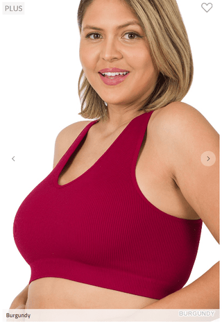 8- Legging/Lounge/Bralette Remy Ribbed V-Neck Brami/Bralette (LOTS OF COLORS!) plus size clothing