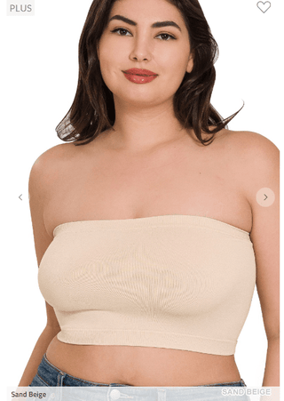 8- Legging/Lounge/Bralette SALE- Bandeau Basic Strapless Bra plus size clothing