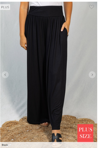 Bailey High Waist Wide Leg Black Pants