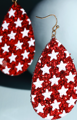 SALE- Glitter Star Earrings