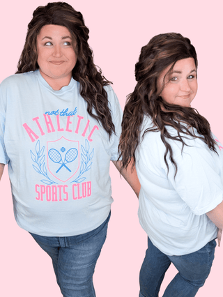 6- Graphic Tops Not That Athletic Sports Club Tee plus size clothing