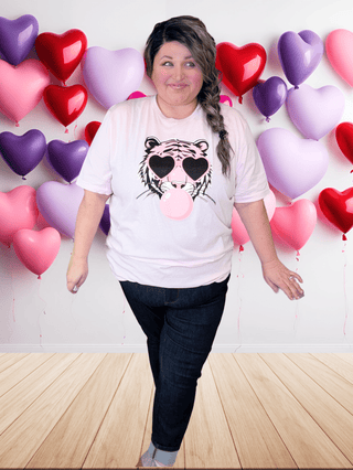 6- Graphic Tops Lovey Bubblegum Tiger Graphic Tee plus size clothing