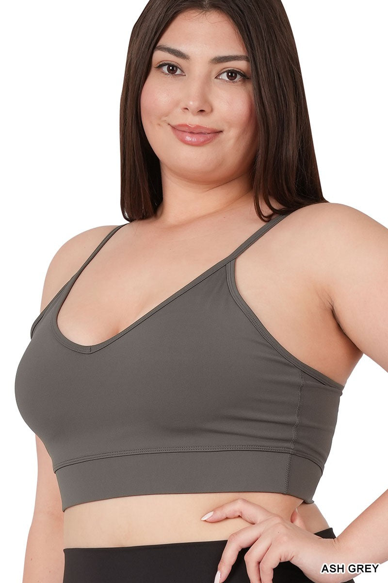 Vneck Athletic Cami Strap Bralette (5colors) – Stacked - A Plus