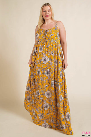 11- Dress/Romp/Jump SALE- Kennedy Sketched Floral Maxi Dress (2 colors) plus size clothing