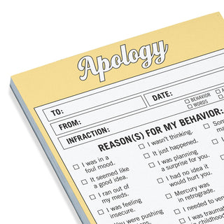 12- Accessories & Gifts ***Apology Nifty Note Pad plus size clothing