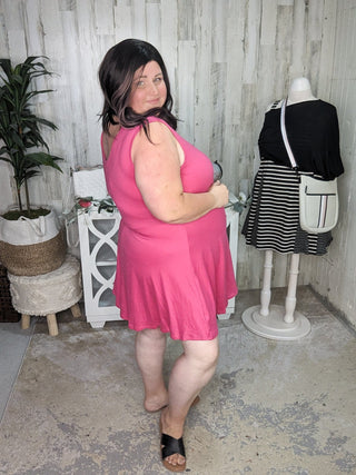 11- Dress/Romp/Jump SALE- Odette Scoopneck Tank Dress w/Built in Shorts (4 COLORS!) plus size clothing