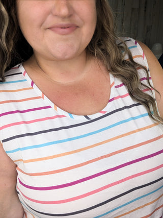 Charity Rainbow Color Scoopneck Tank (3 styles)