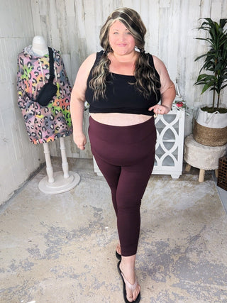 Plus Size "No Crotch Seam" Butter Leggings in Solids