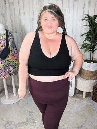 8- Legging/Lounge/Bralette Plus Size "No Crotch Seam" Butter Leggings in Solids plus size clothing