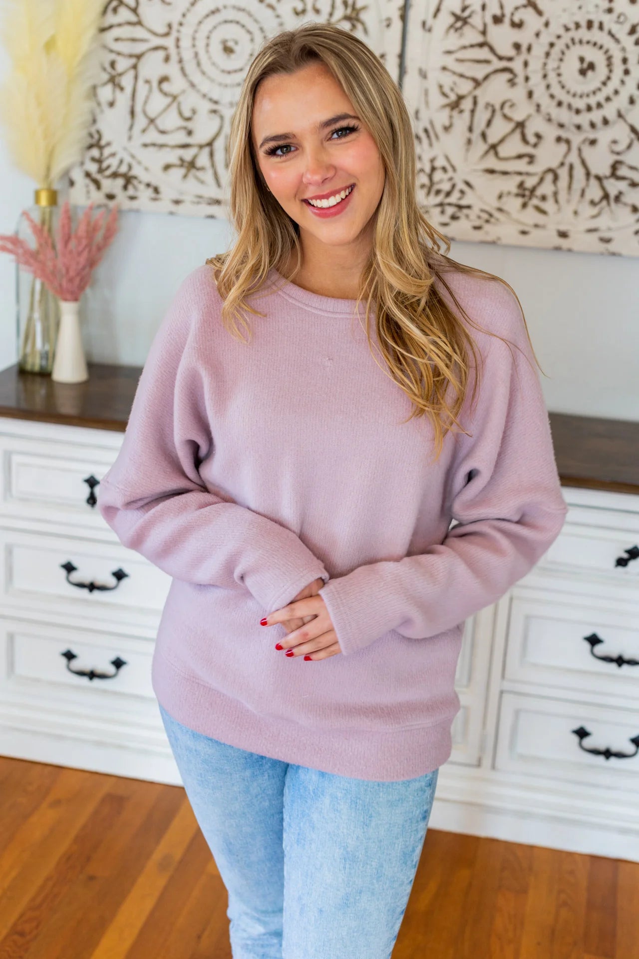 Brushed Cozy Pullover w/Thumbholes (2 colors) – Stacked - A Plus Size  Boutique
